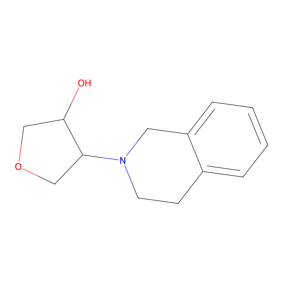 4-(1,2,3,4-Tetrahydroisoquinolin-2-yl)oxolan-3-ol molecular structure, CAS 1880080-18-1