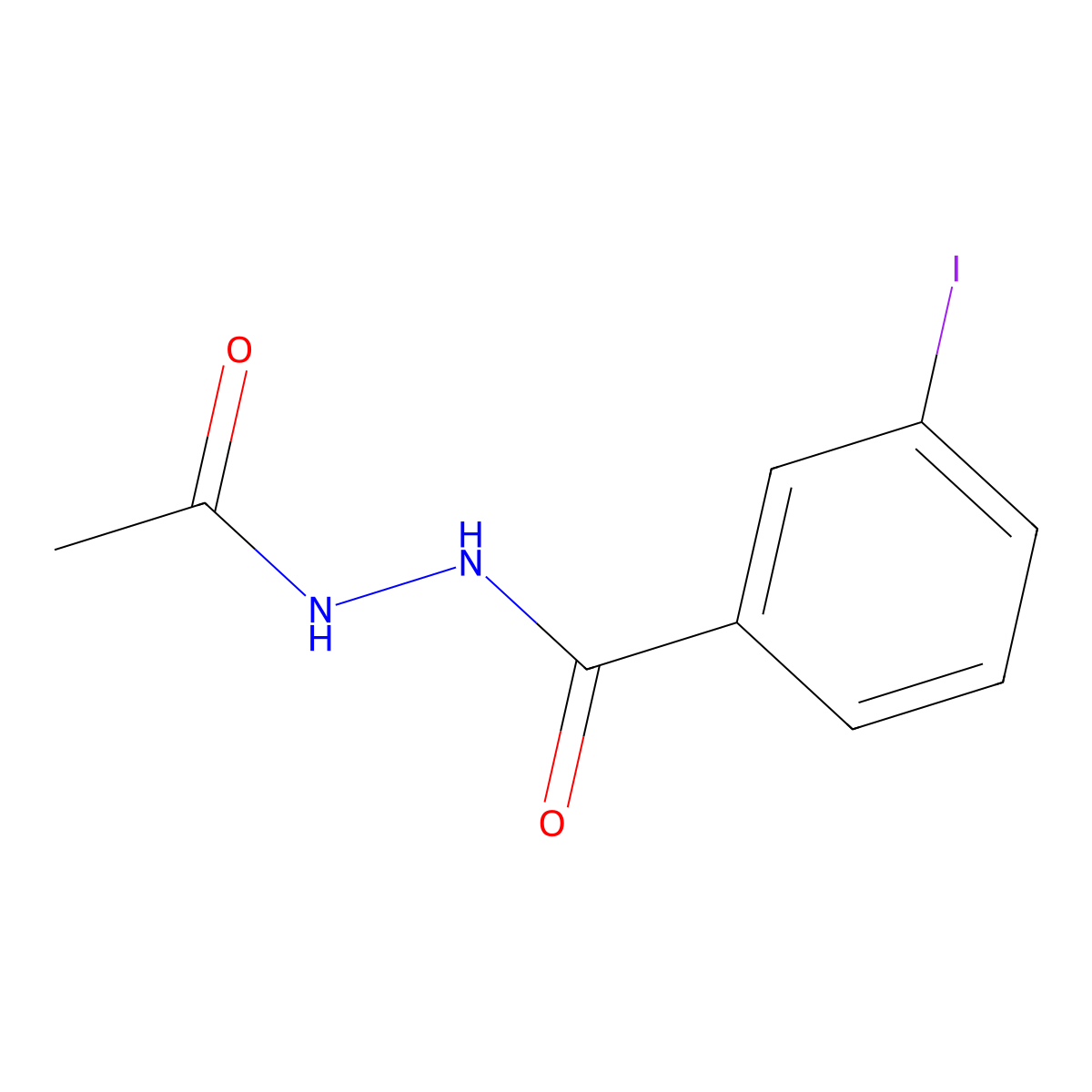 N'-acetyl-3-iodobenzohydrazide molecular structure, CAS 188009-63-4