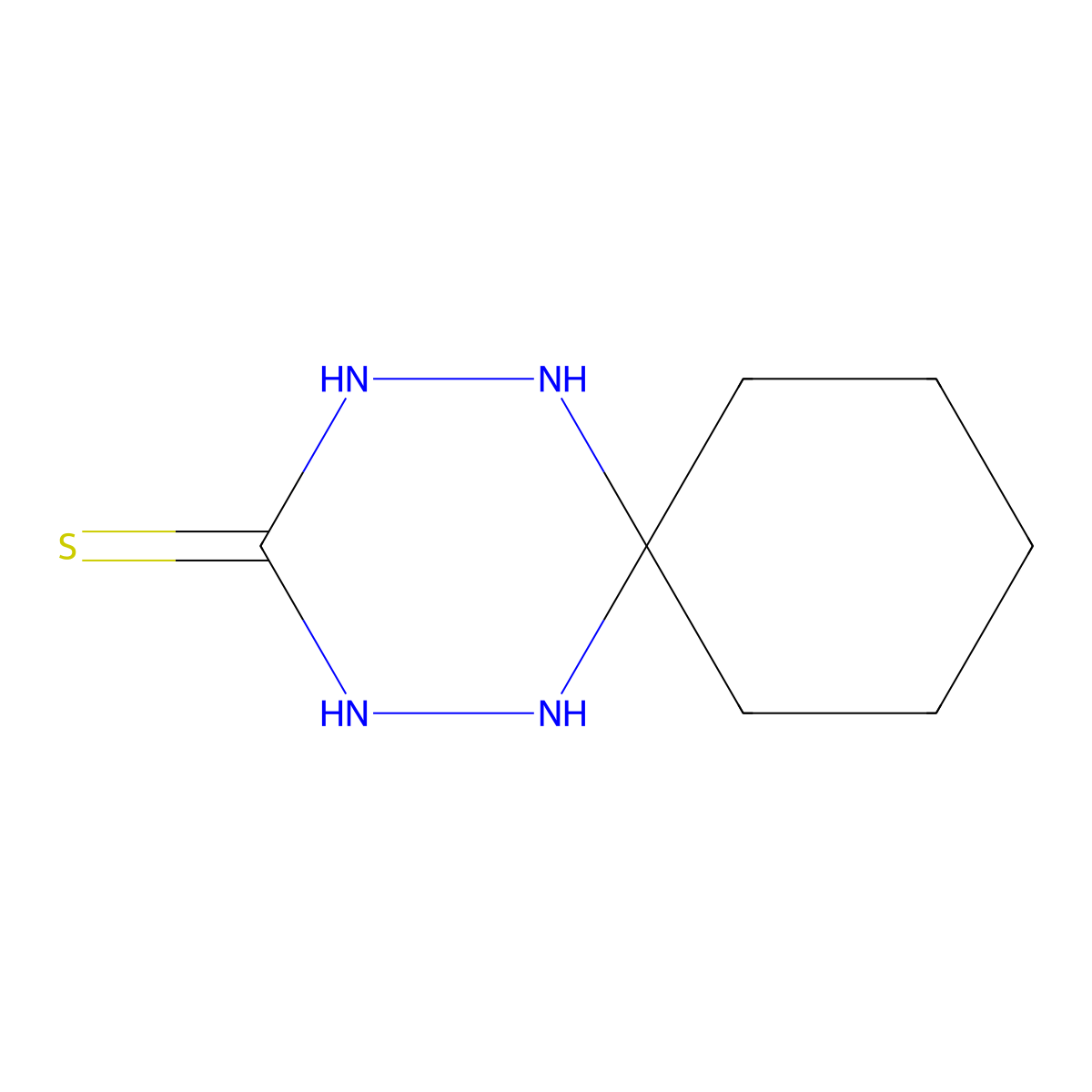 1,2,4,5-Tetraazaspiro[5.5]undecane-3-thione molecular structure, CAS 18801-59-7
