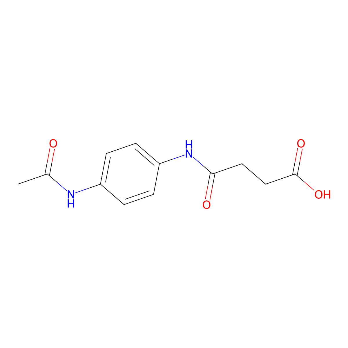 4-[[4-(Acetylamino)phenyl]amino]-4-oxobutanoic acid molecular structure, CAS 188011-68-9