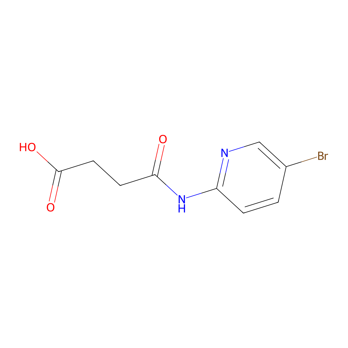 4-((5-Bromo-2-pyridinyl)amino)-4-oxobutanoic acid molecular structure, CAS 188011-69-0