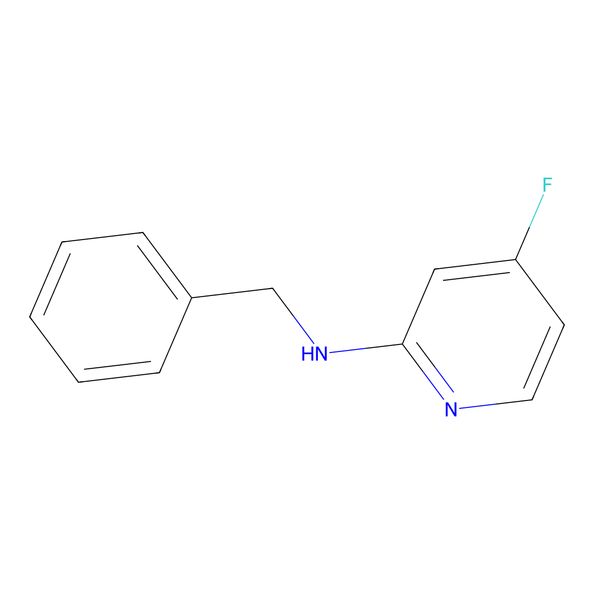 N-benzyl-4-fluoropyridin-2-amine molecular structure, CAS 1880147-71-6