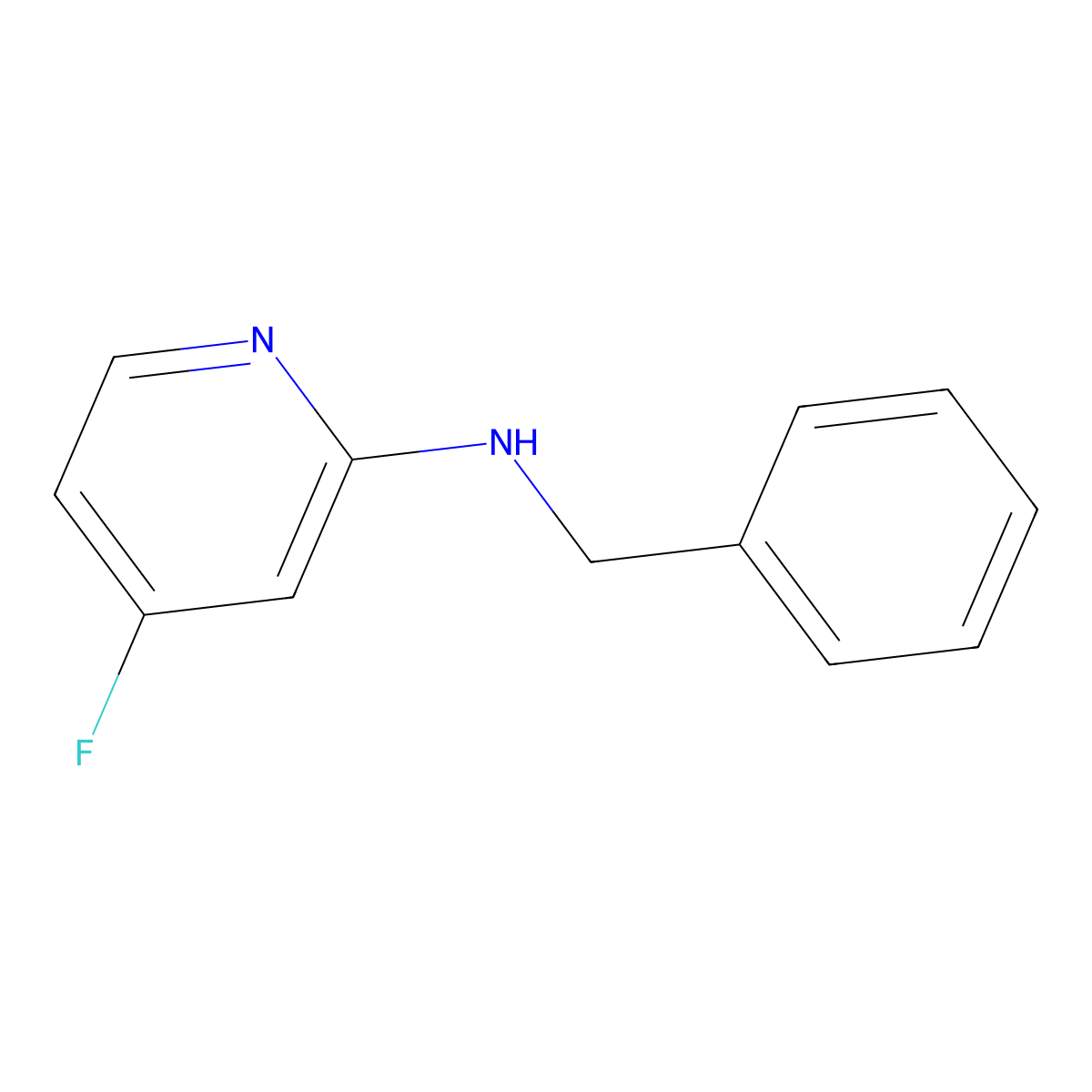 N-benzyl-4-fluoropyridin-2-amine molecular structure, CAS 1880147-71-6