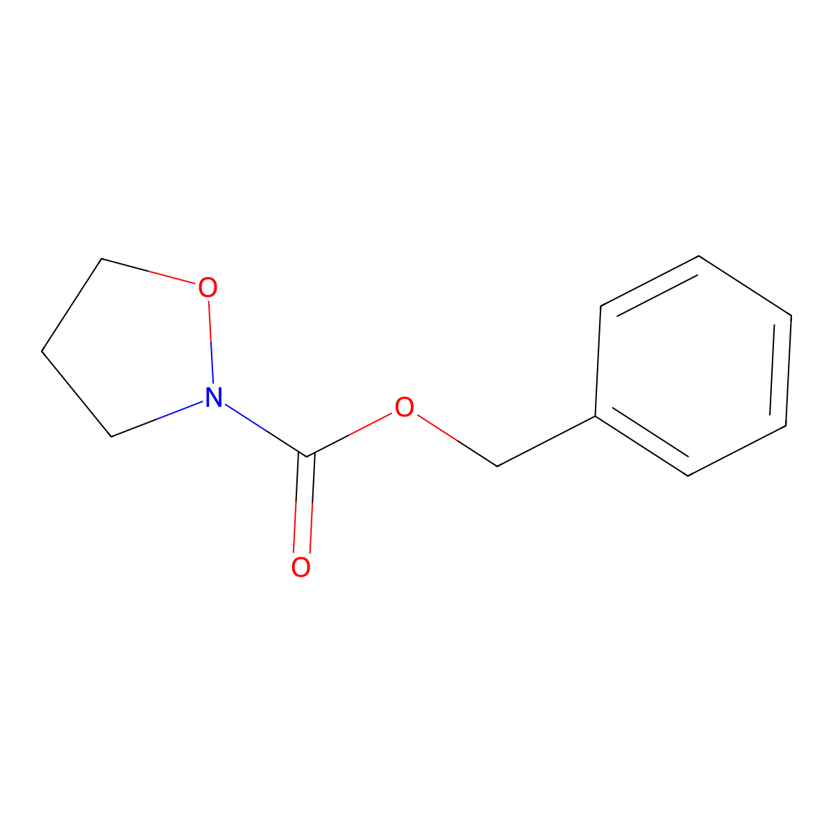 Benzyl 1,2-oxazolidine-2-carboxylate molecular structure, CAS 1880157-67-4