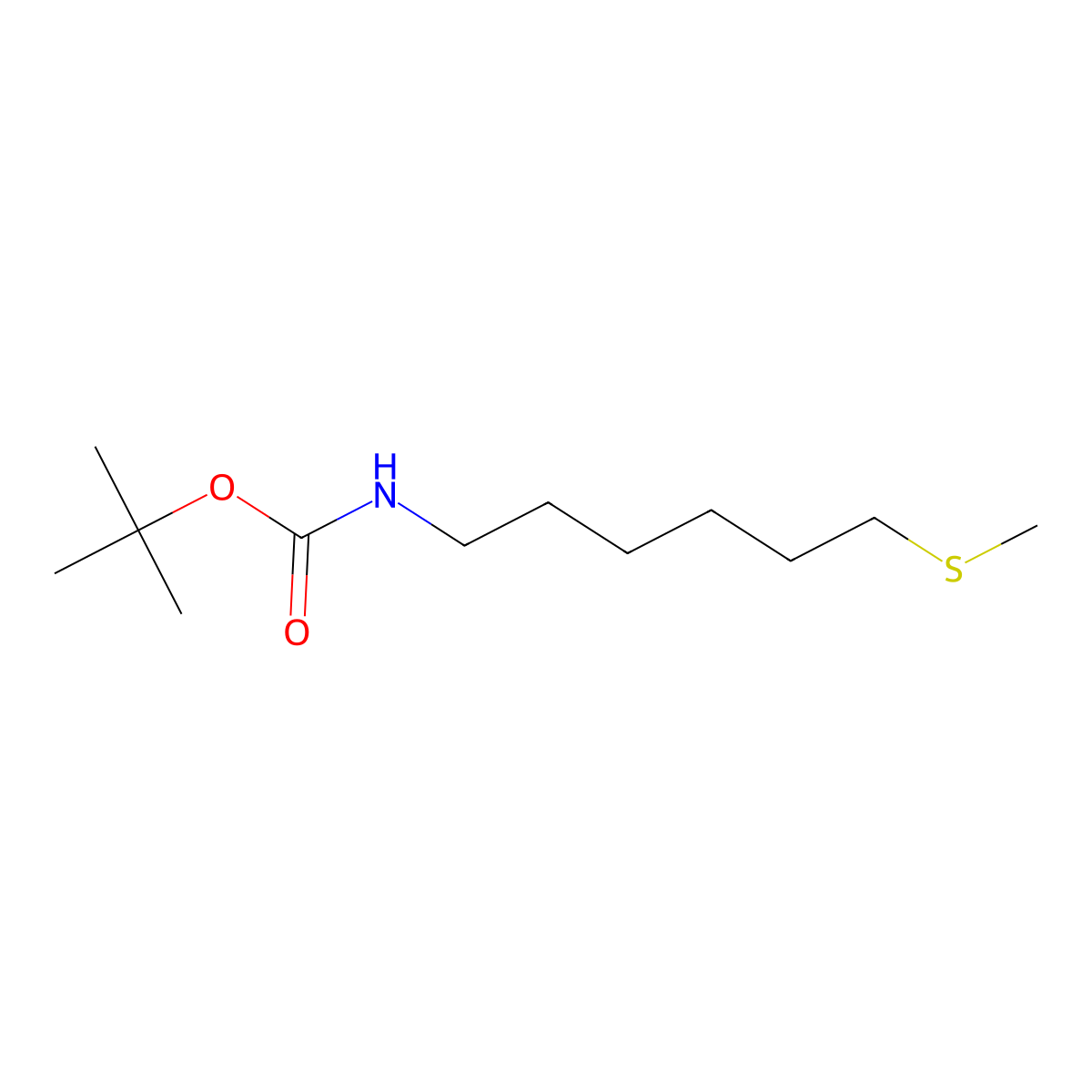 tert-Butyl N-[6-(methylsulfanyl)hexyl]carbamate molecular structure, CAS 1880190-97-5