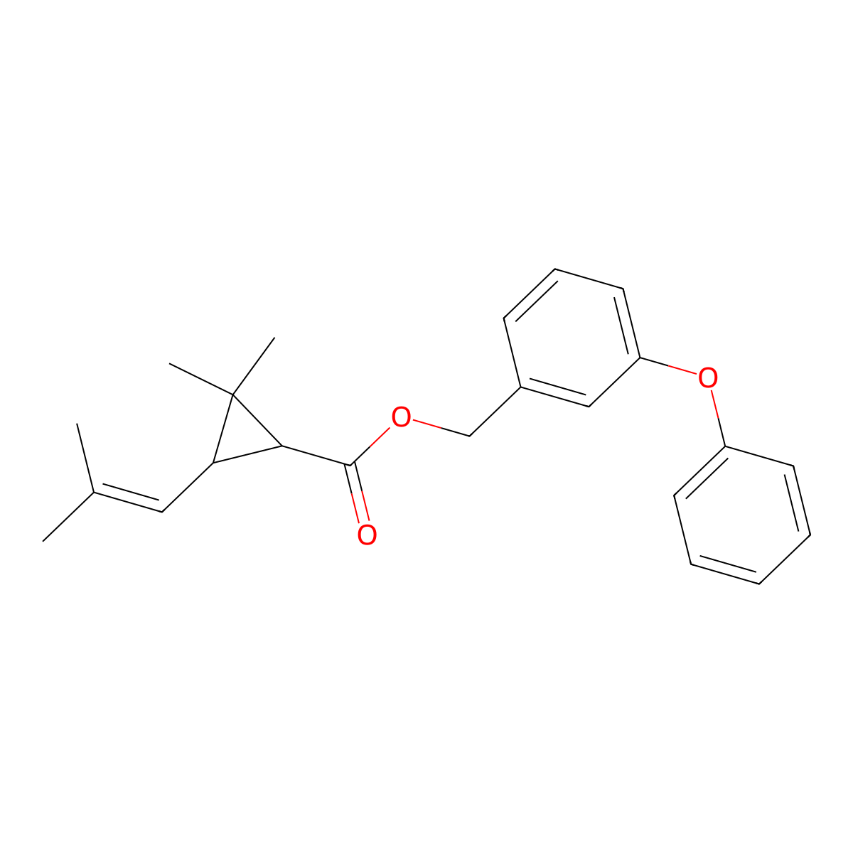 Phenothrin molecular structure, CAS 188023-86-1
