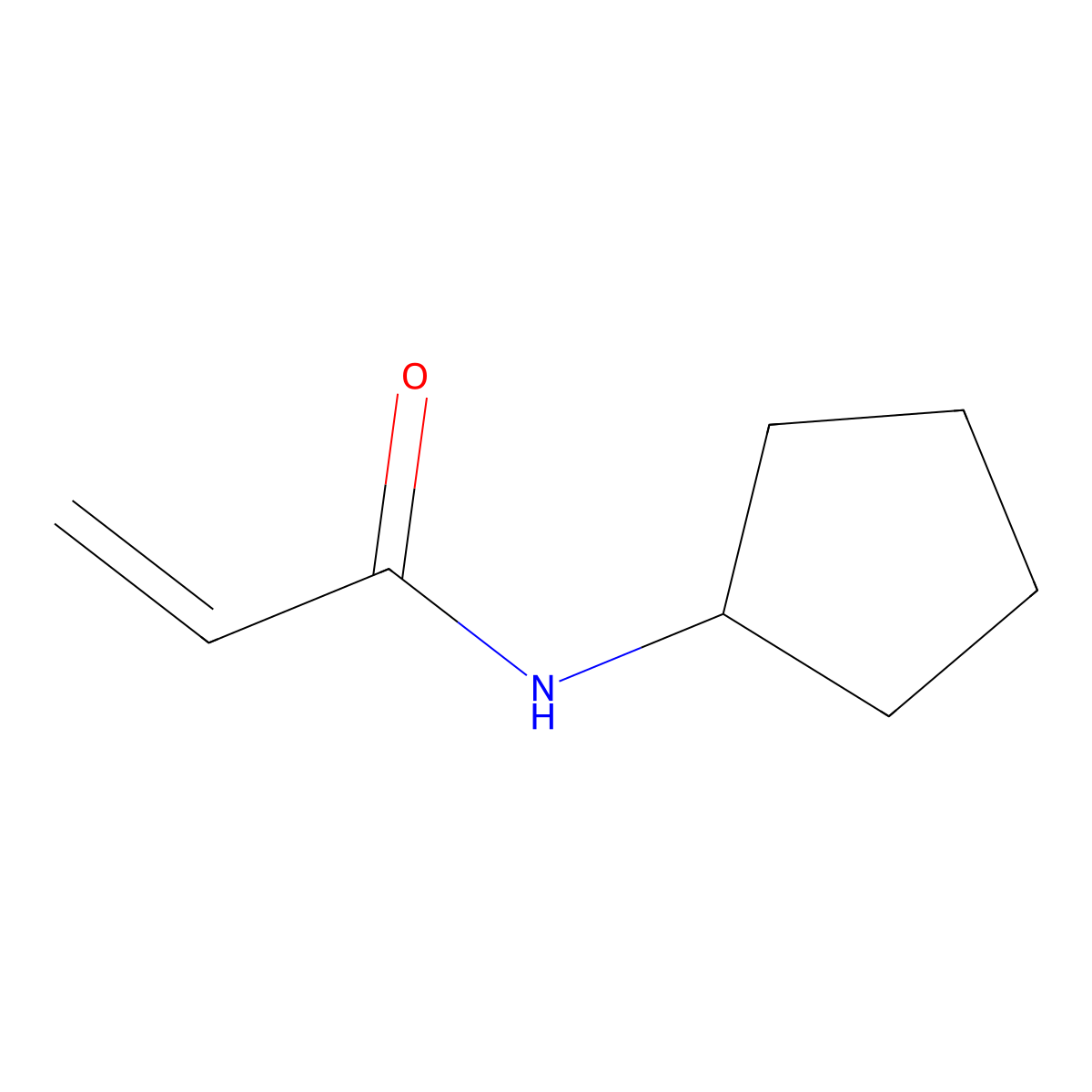 N-cyclopentylprop-2-enamide molecular structure, CAS 188026-02-0