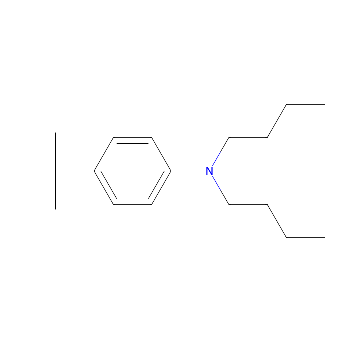 N,N-dibutyl-4-tert-butylaniline molecular structure, CAS 188026-55-3