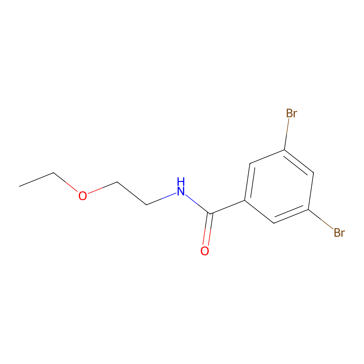 3,5-Dibromo-N-(2-ethoxyethyl)benzamide molecular structure, CAS 1880292-05-6