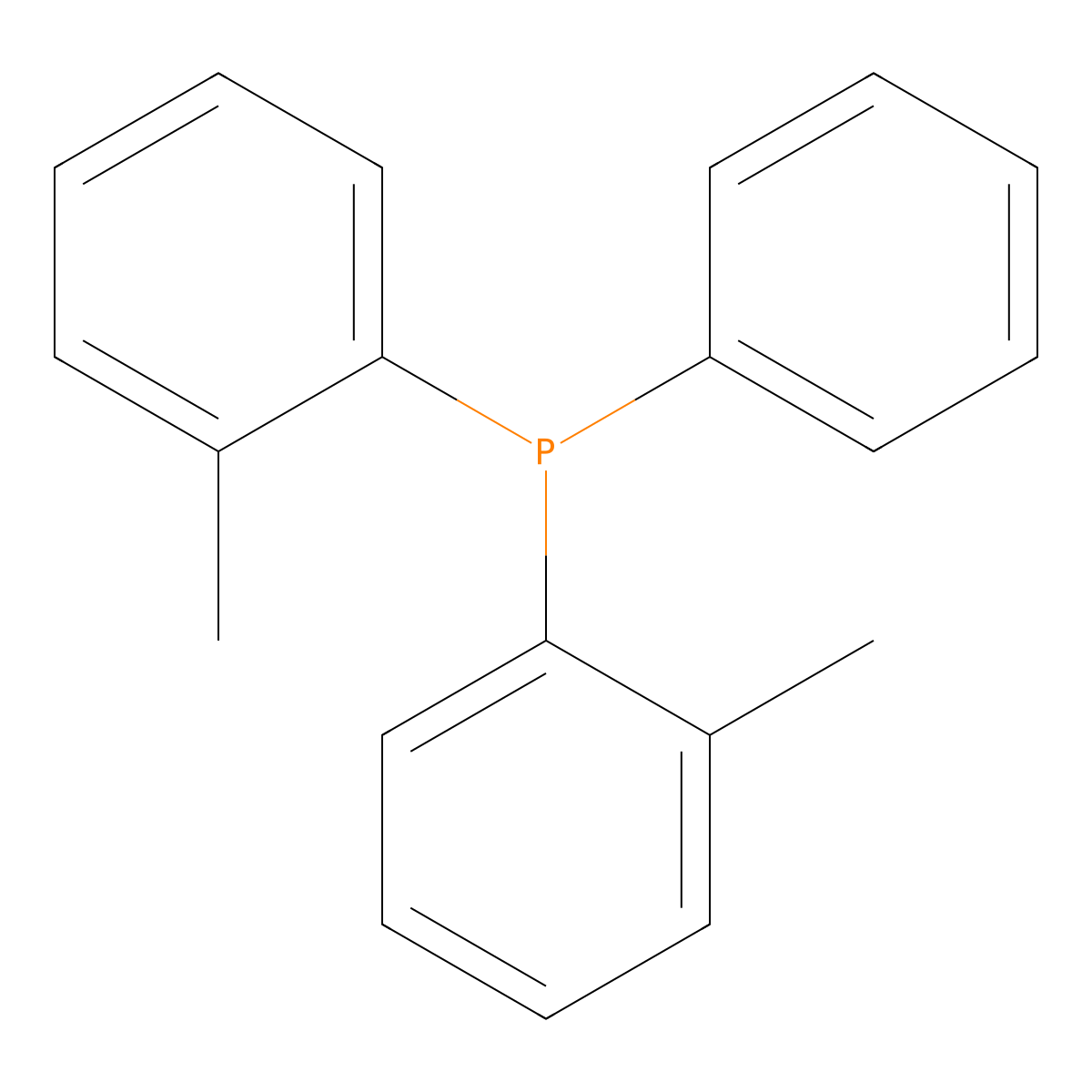 Phenyldi-o-tolylphosphine molecular structure, CAS 18803-09-3
