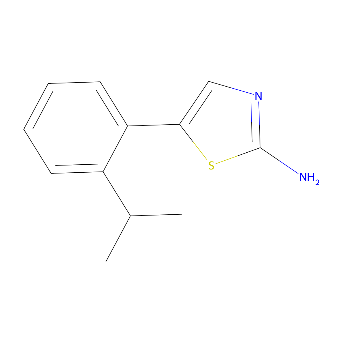 5-(2-Isopropylphenyl)thiazol-2-amine molecular structure, CAS 1880314-76-0
