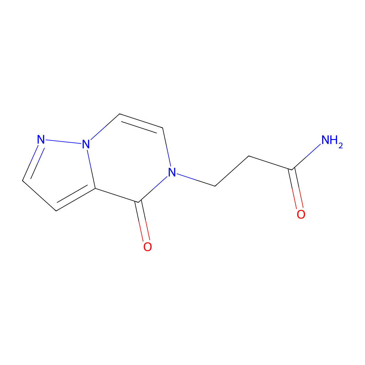 3-{4-oxo-4H,5H-pyrazolo[1,5-a]pyrazin-5-yl}propanamide molecular structure, CAS 1880332-38-6