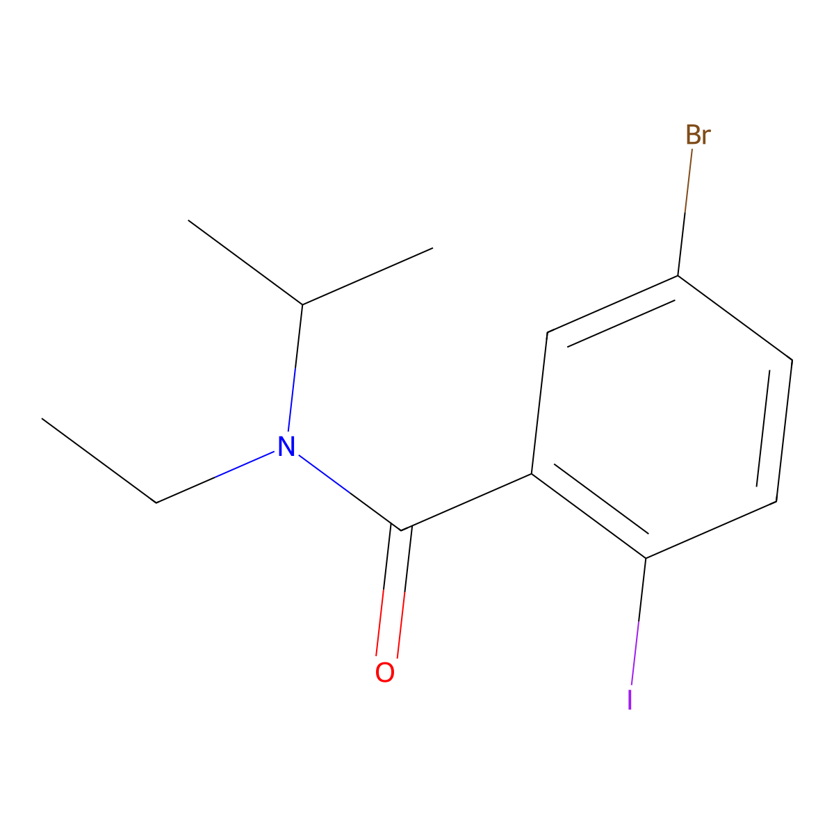 5-Bromo-N-ethyl-2-iodo-N-(1-methylethyl)benzamide molecular structure, CAS 1880360-48-4