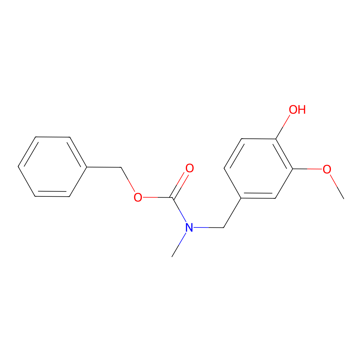 benzyl N-[(4-hydroxy-3-methoxyphenyl)methyl]-N-methylcarbamate molecular structure, CAS 1880377-50-3