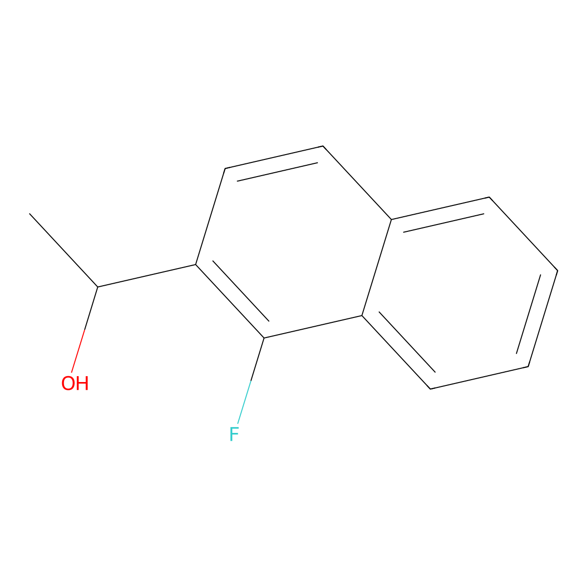 1-(1-Fluoronaphthalen-2-yl)ethanol molecular structure, CAS 1880380-08-4