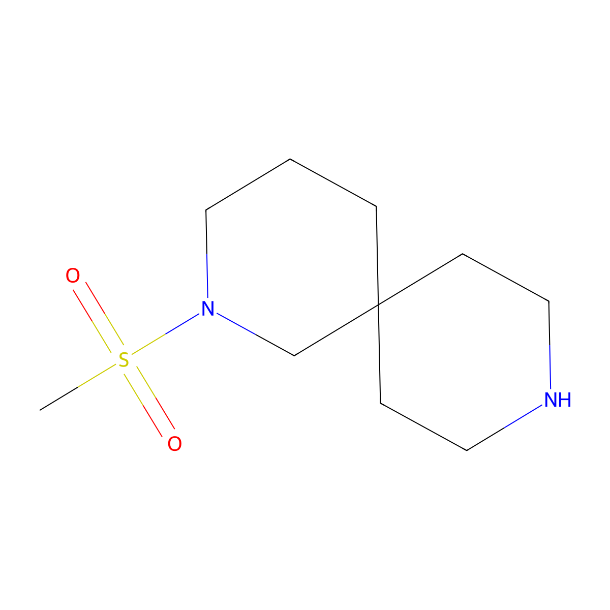 2-(Methylsulfonyl)-2,9-diazaspiro[5.5]undecane molecular structure, CAS 1880449-82-0