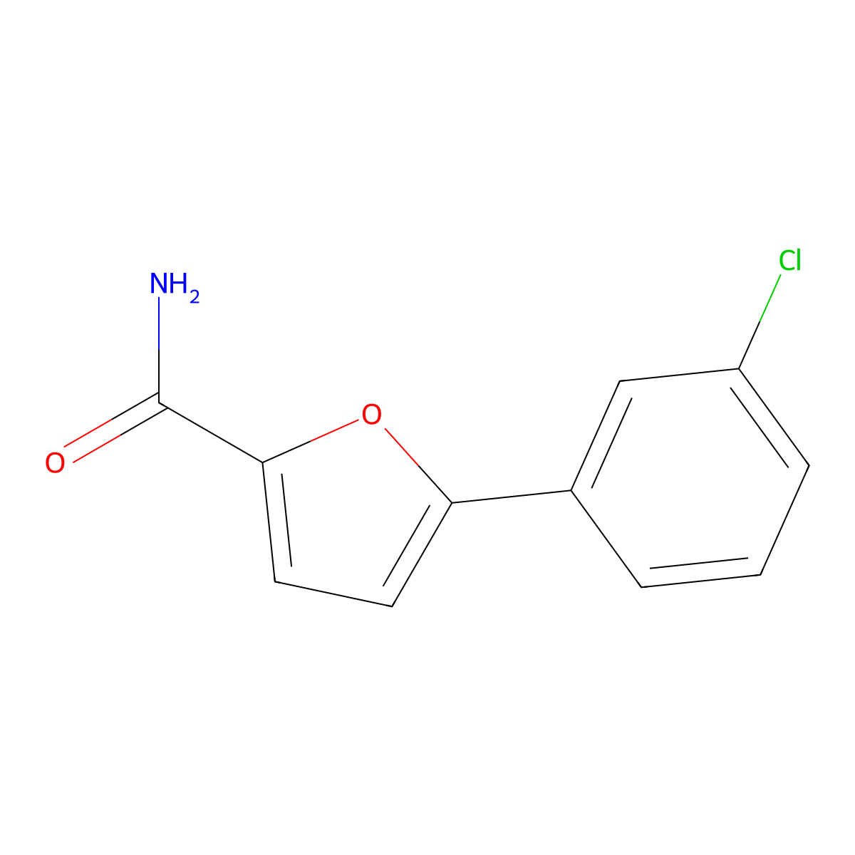 5-(3-Chlorophenyl)furan-2-carboxamide molecular structure, CAS 188049-77-6