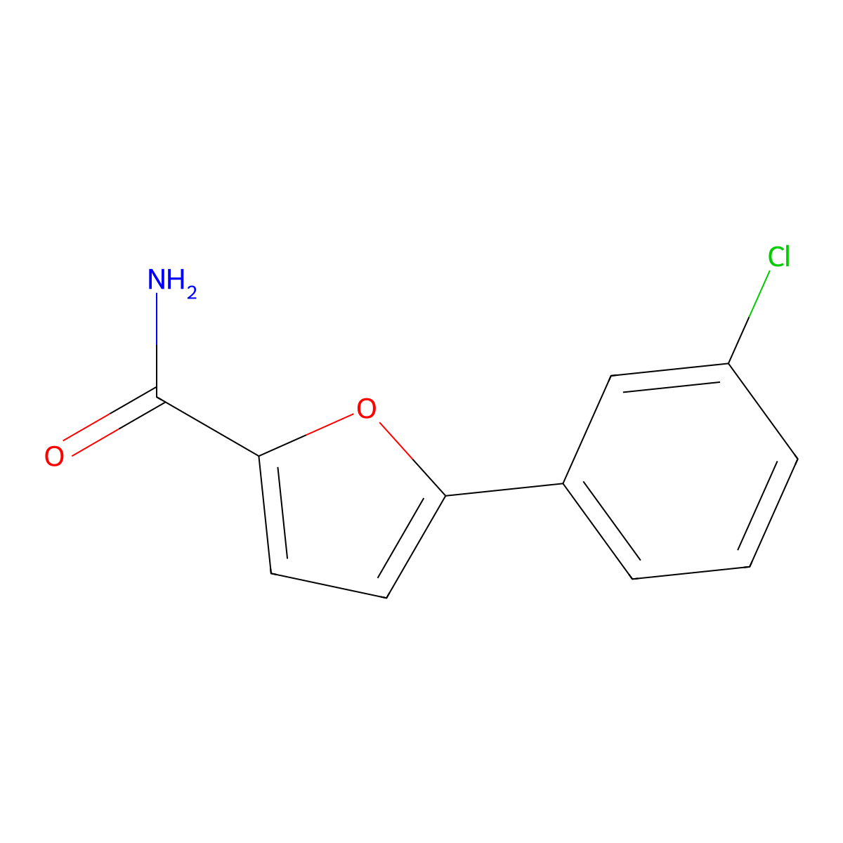 5-(3-Chlorophenyl)furan-2-carboxamide molecular structure, CAS 188049-77-6