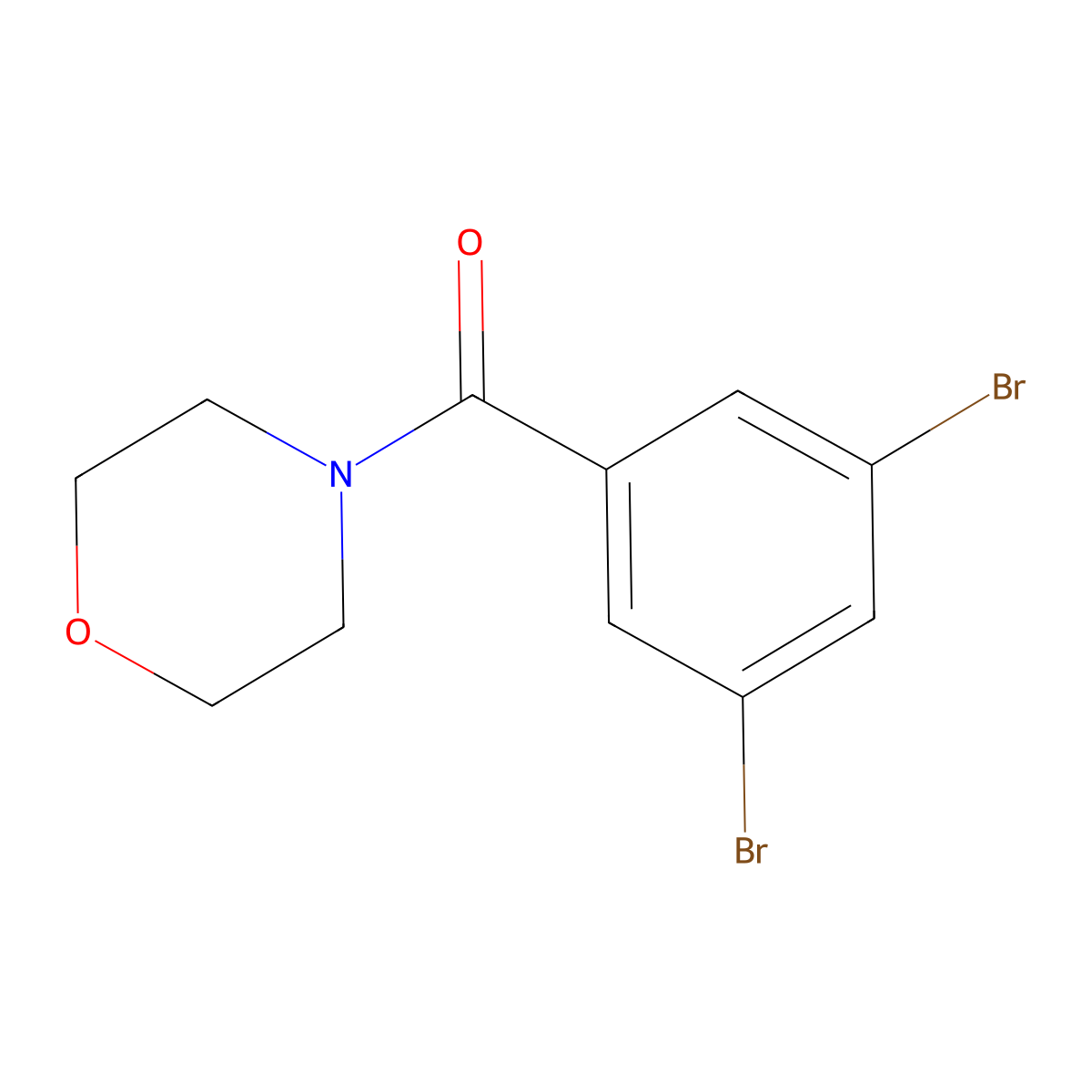 (3,5-Dibromophenyl)(morpholino)methanone molecular structure, CAS 1880518-04-6