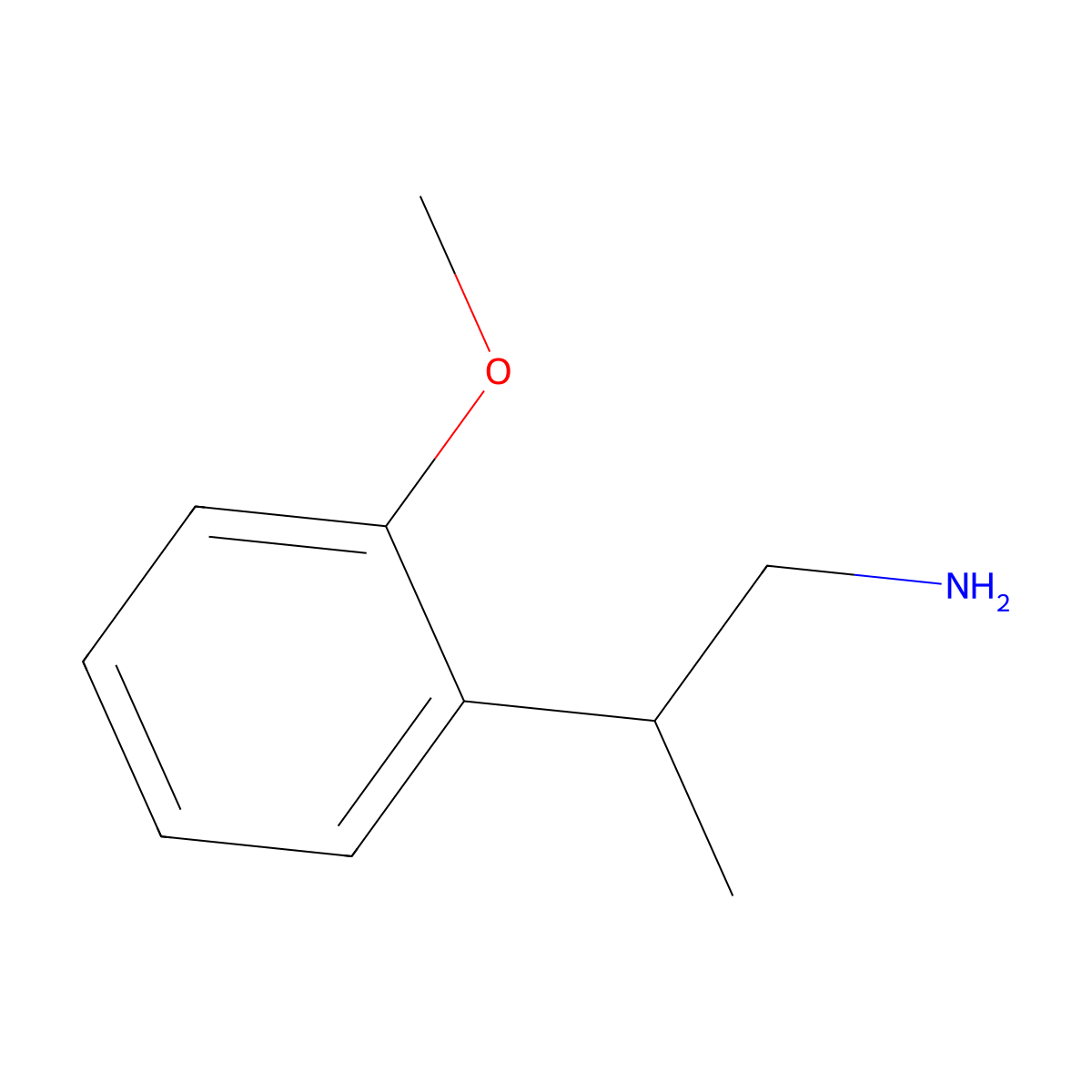 2-(2-Methoxyphenyl)propan-1-amine molecular structure, CAS 188053-29-4