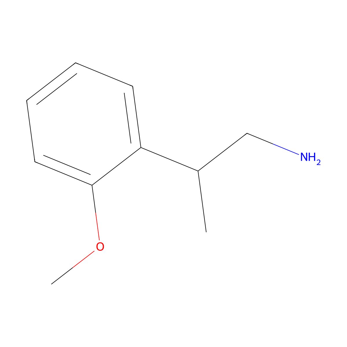 2-(2-Methoxyphenyl)propan-1-amine molecular structure, CAS 188053-29-4