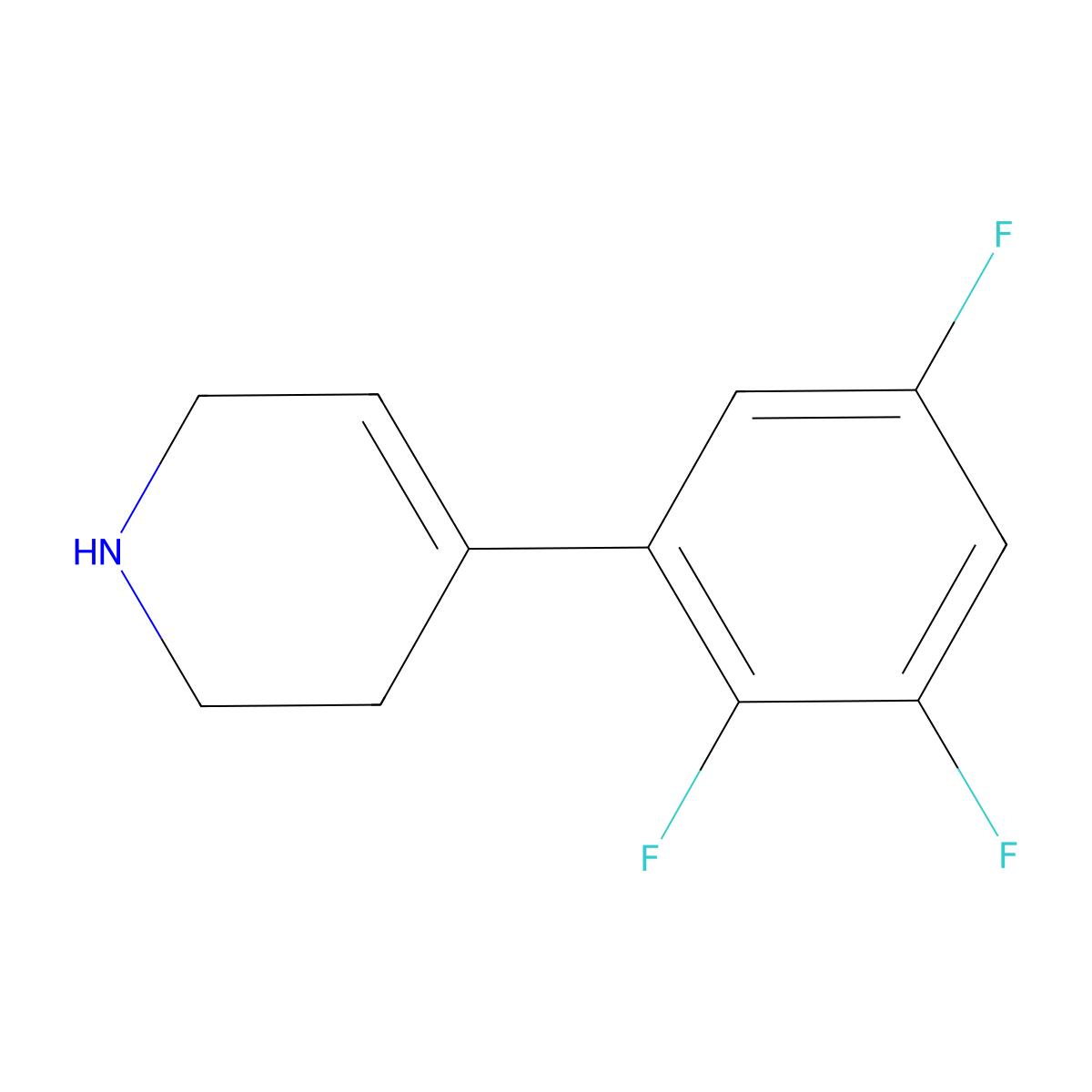 1,2,3,6-Tetrahydro-4-(2,3,5-trifluorophenyl)pyridine molecular structure, CAS 1880547-61-4