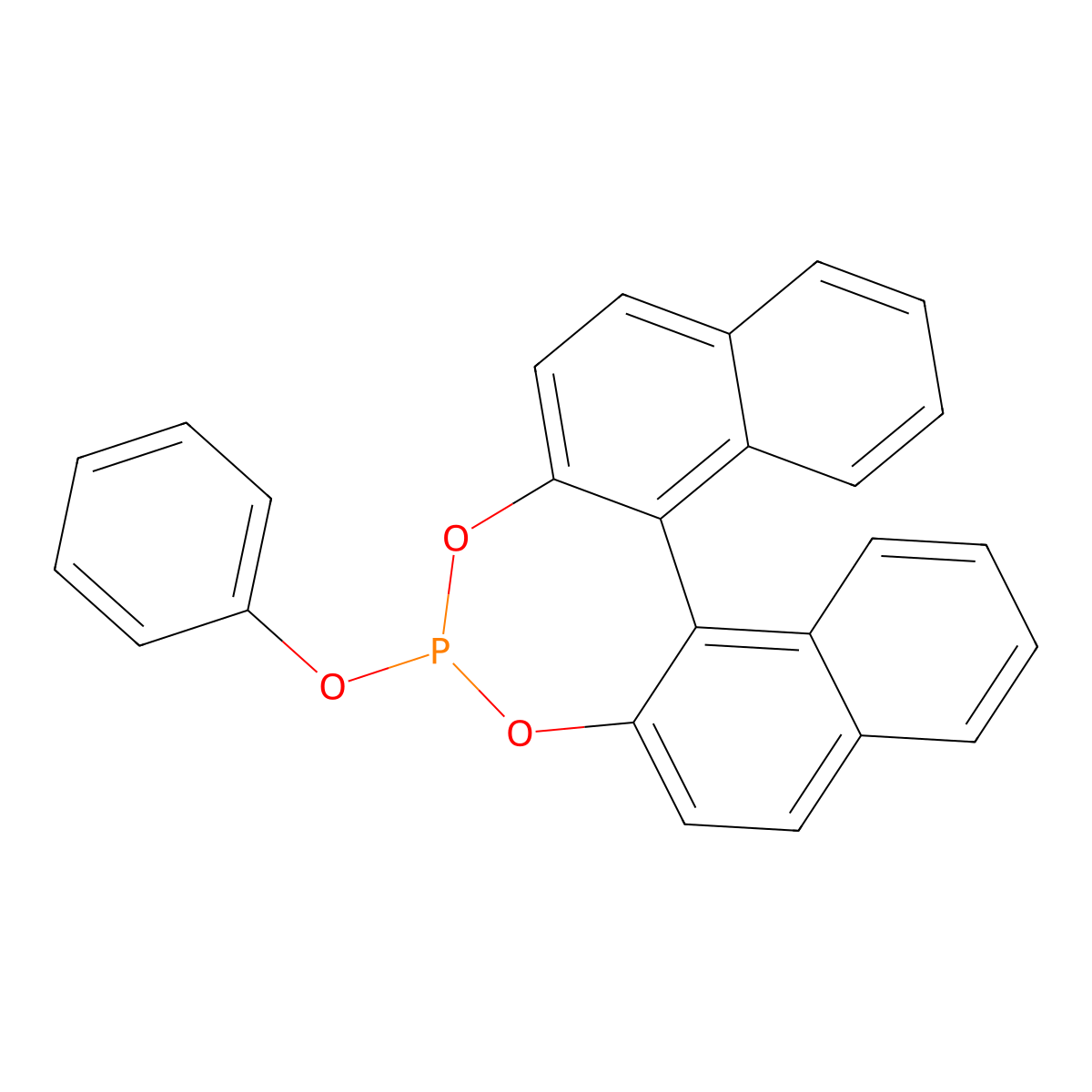 (R)-4-Phenoxydinaphtho[2,1-d:1',2'-f][1,3,2]dioxaphosphepine molecular structure, CAS 188055-47-2