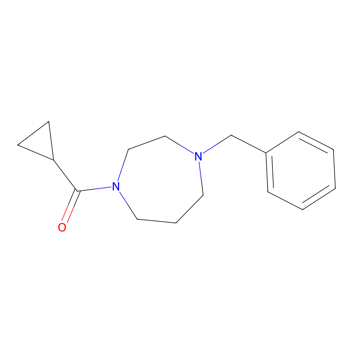 1-Benzyl-4-cyclopropanecarbonyl-1,4-diazepane molecular structure, CAS 1880567-75-8