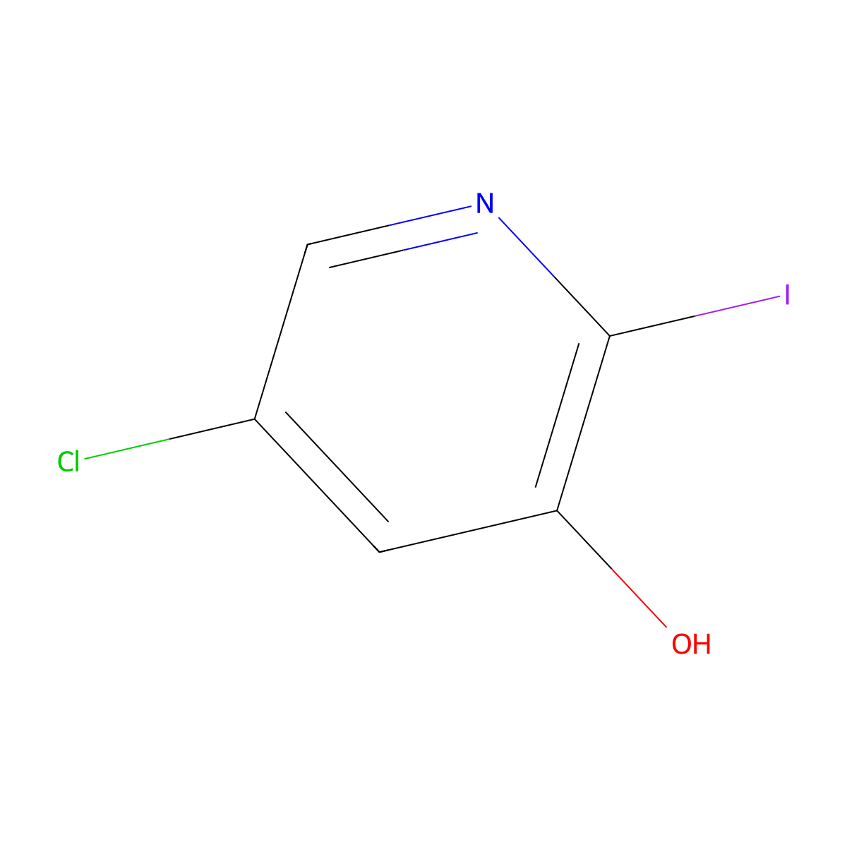 5-Chloro-2-iodopyridin-3-ol molecular structure, CAS 188057-16-1
