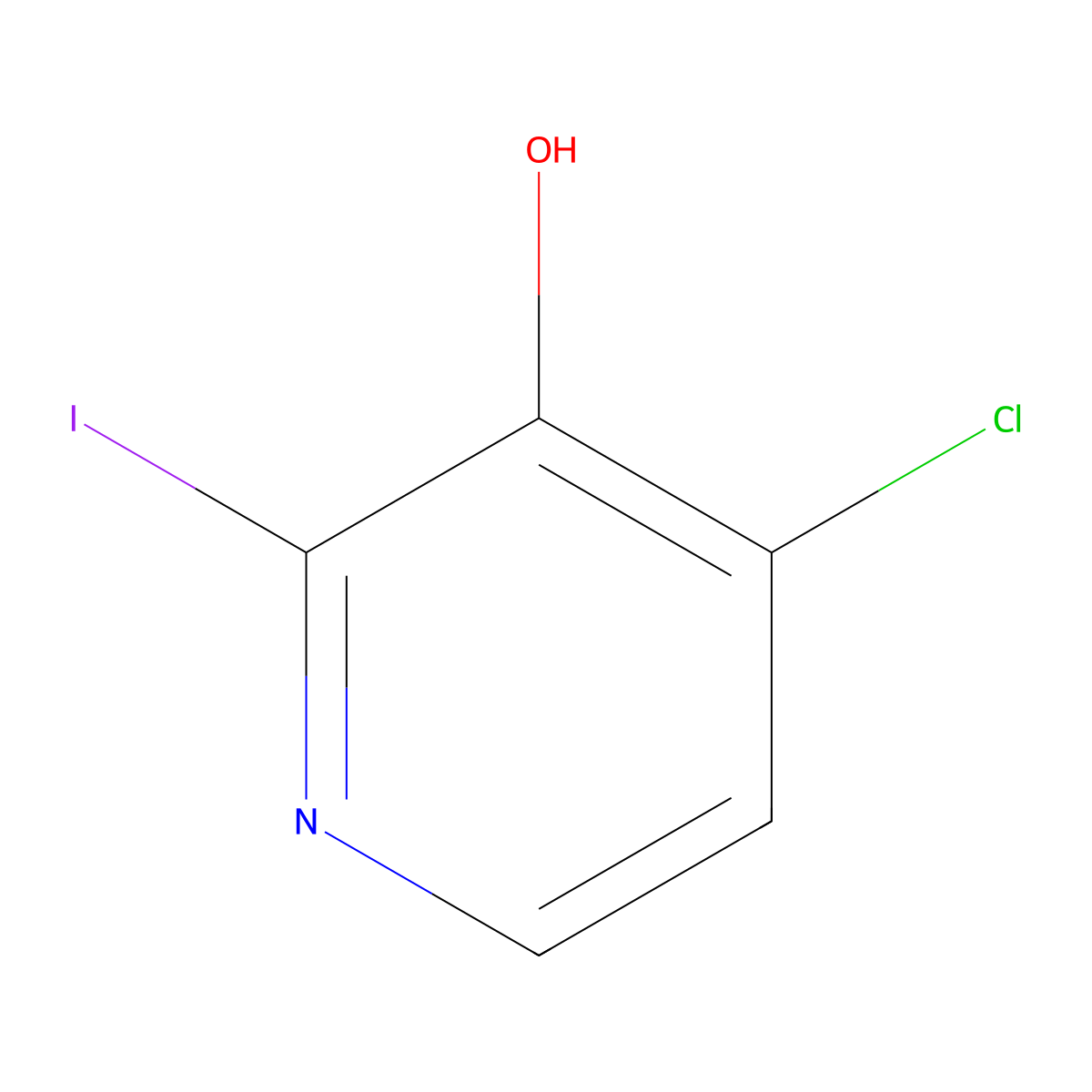 4-Chloro-2-iodopyridin-3-ol molecular structure, CAS 188057-56-9