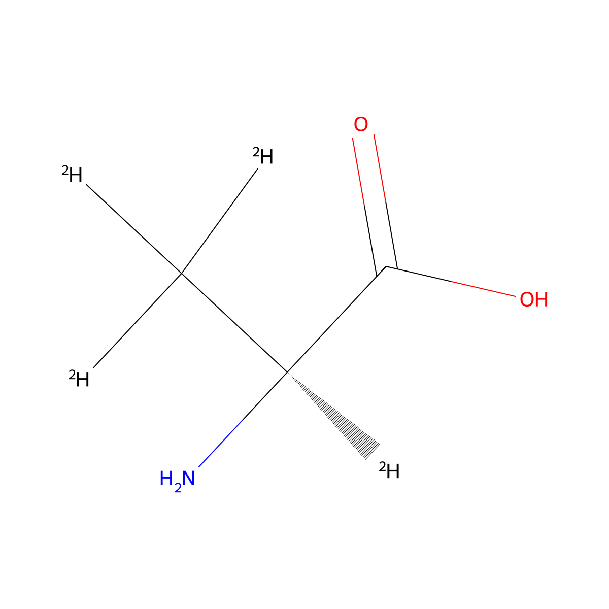 L-Alanine-d4 molecular structure, CAS 18806-29-6