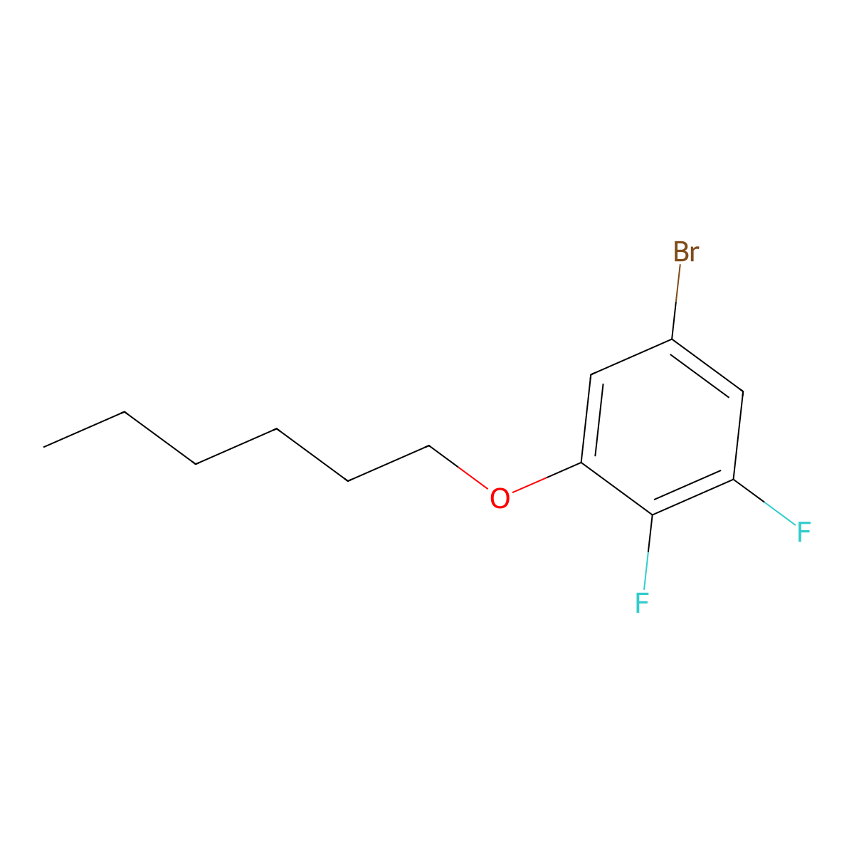 1-Bromo-4,5-difluoro-3-n-hexyloxybenzene molecular structure, CAS 1880608-18-3