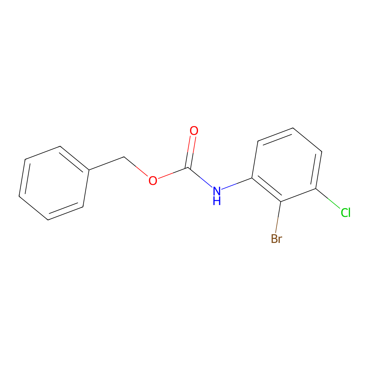 benzyl N-(2-bromo-3-chlorophenyl)carbamate molecular structure, CAS 1880633-18-0