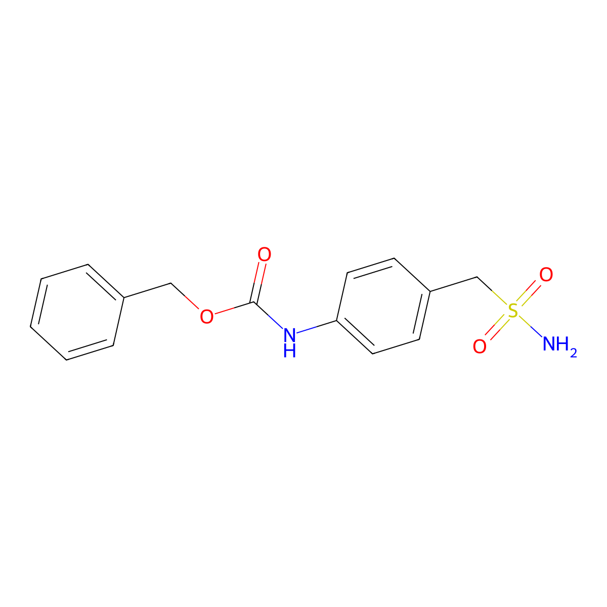 benzyl N-[4-(sulfamoylmethyl)phenyl]carbamate molecular structure, CAS 1880636-94-1