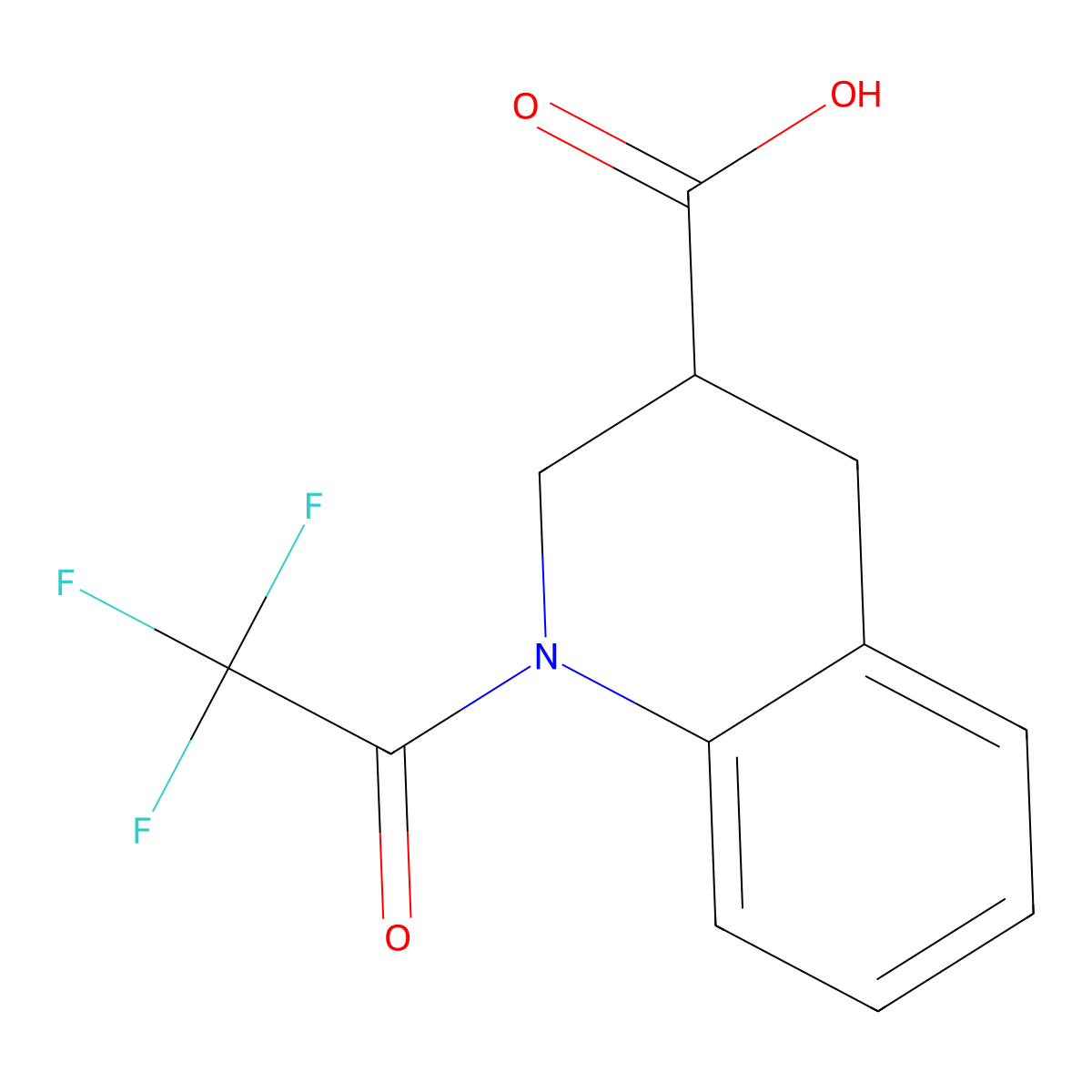 1-(Trifluoroacetyl)-1,2,3,4-tetrahydroquinoline-3-carboxylic acid molecular structure, CAS 1880670-82-5