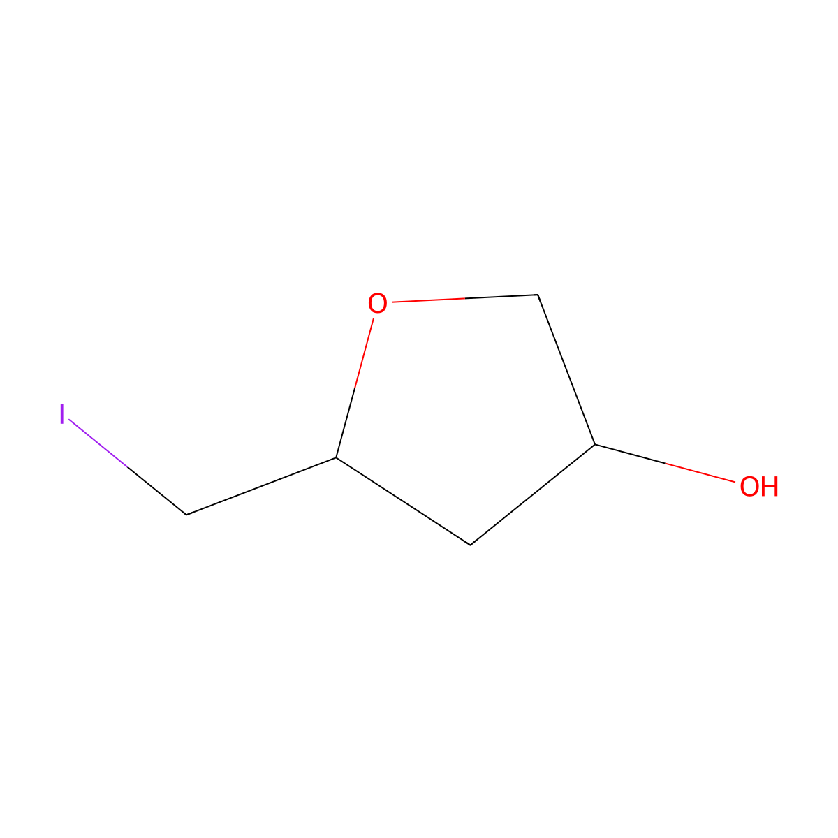 5-(Iodomethyl)tetrahydrofuran-3-ol molecular structure, CAS 188068-77-1