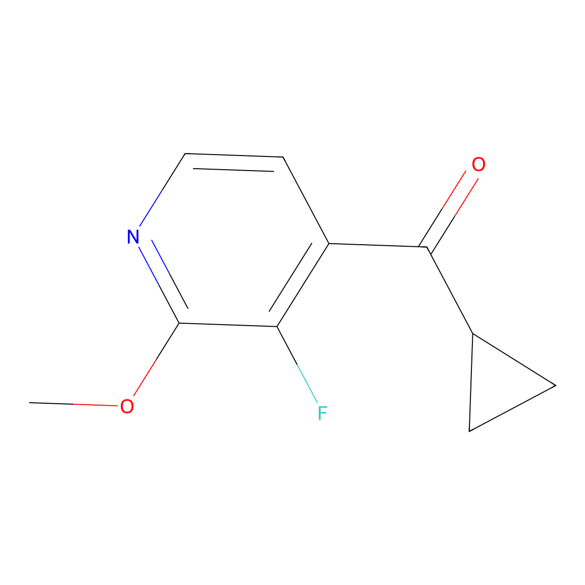 Cyclopropyl(3-fluoro-2-methoxypyridin-4-yl)methanone molecular structure, CAS 1880683-09-9