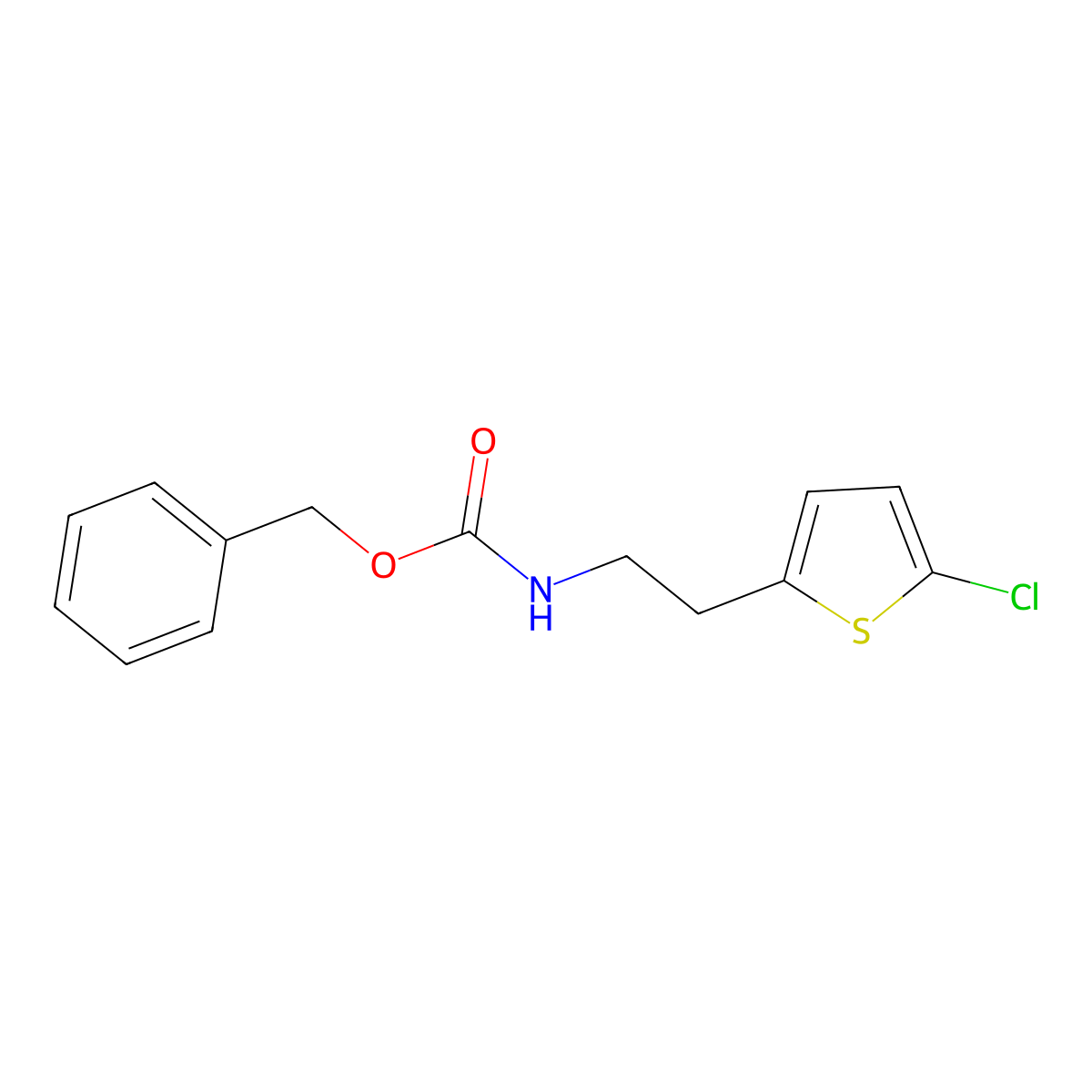 benzyl N-[2-(5-chlorothiophen-2-yl)ethyl]carbamate molecular structure, CAS 1880692-14-7
