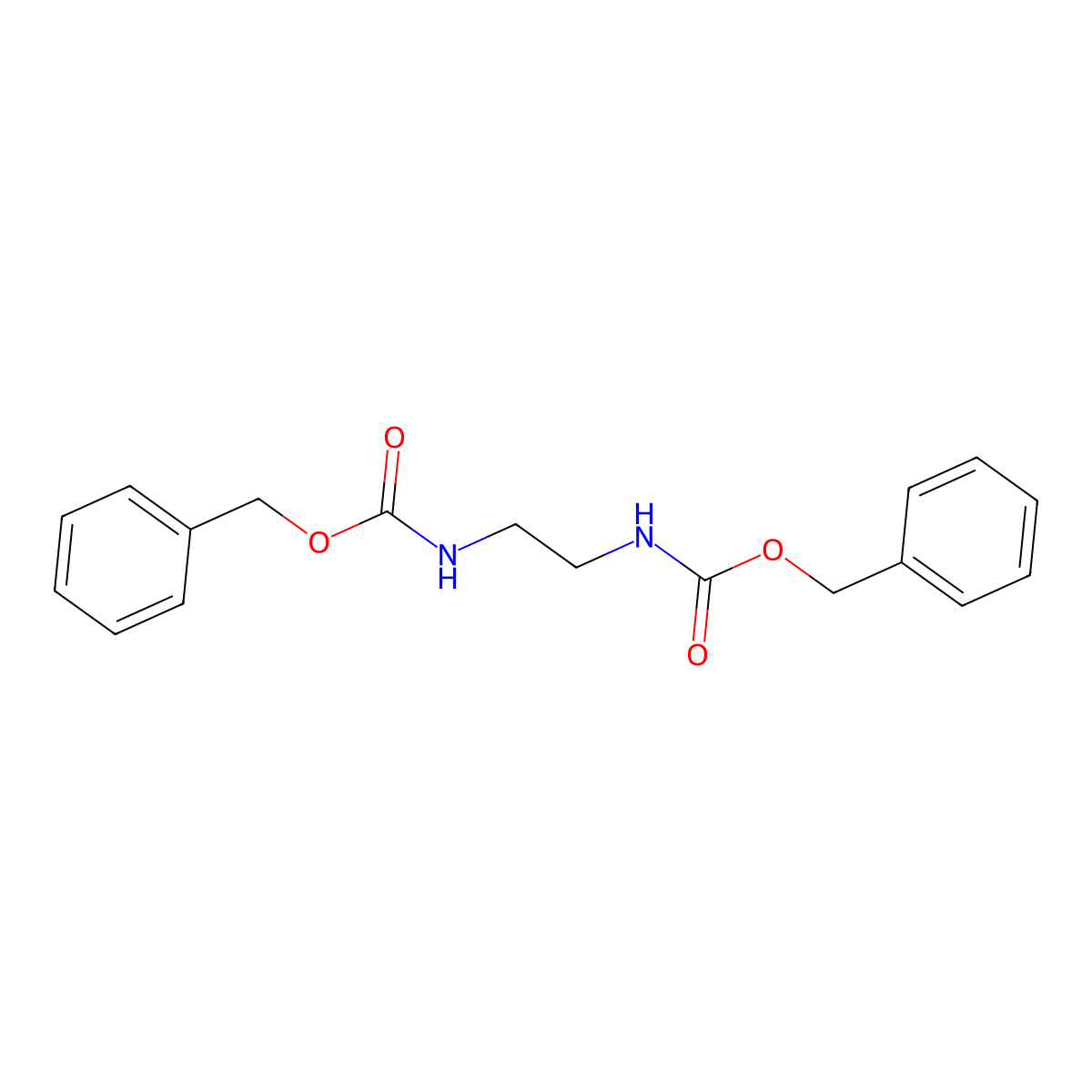 (2-Benzyloxycarbonylamino-ethyl)-carbamic acid benzyl ester molecular structure, CAS 18807-67-5
