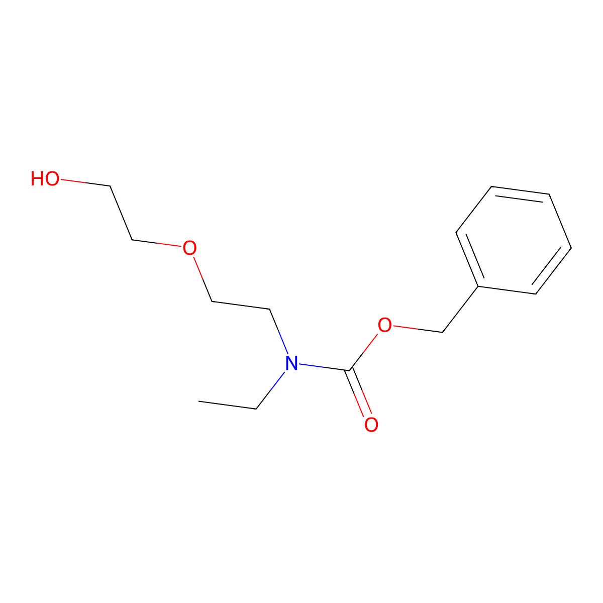 benzyl N-ethyl-N-[2-(2-hydroxyethoxy)ethyl]carbamate molecular structure, CAS 1880710-84-8