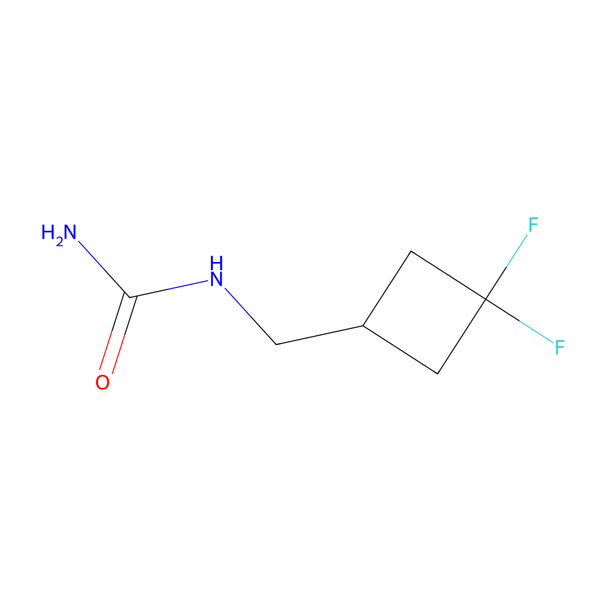 [(3,3-Difluorocyclobutyl)methyl]urea molecular structure, CAS 1880721-38-9