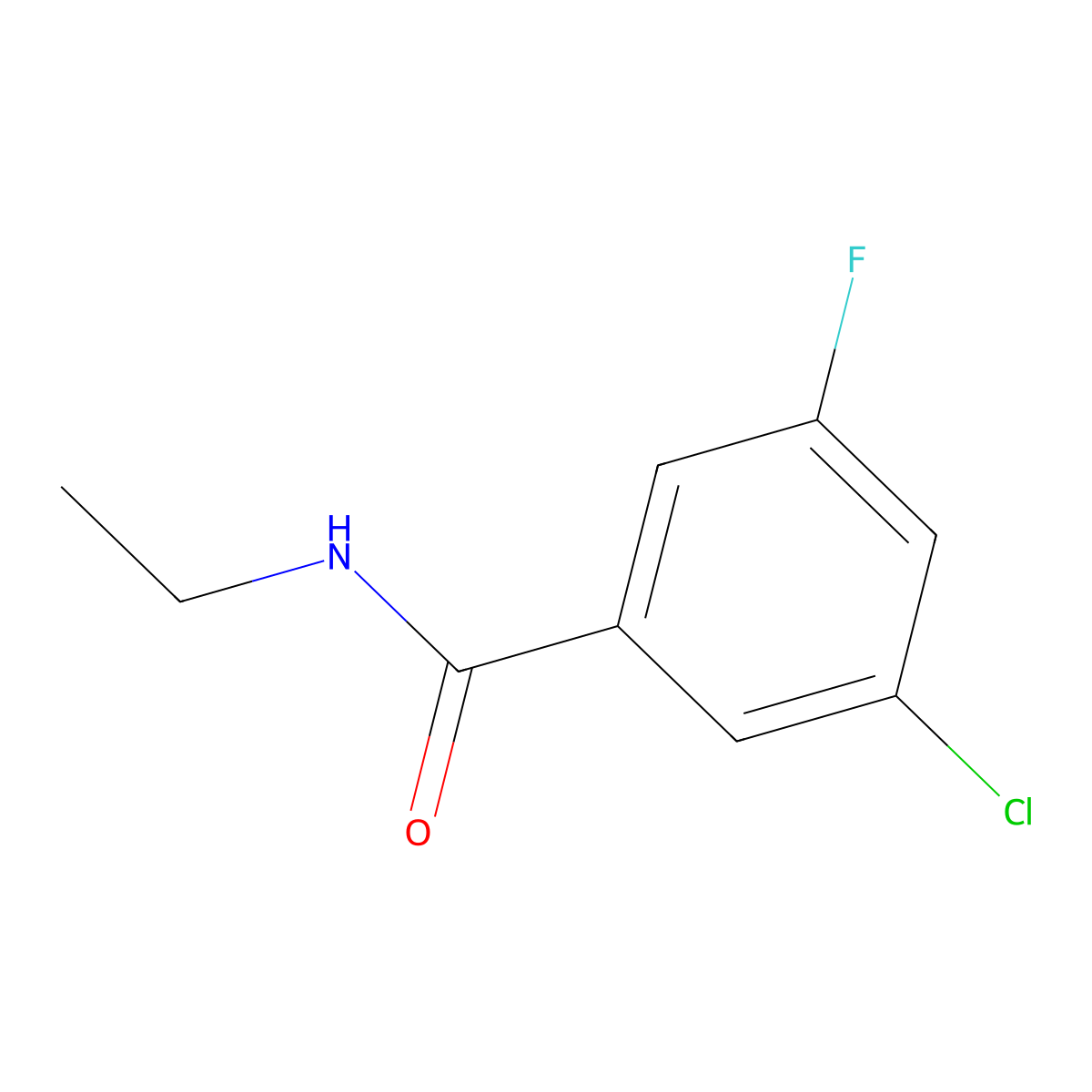 3-Chloro-N-ethyl-5-fluorobenzamide molecular structure, CAS 1880759-03-4