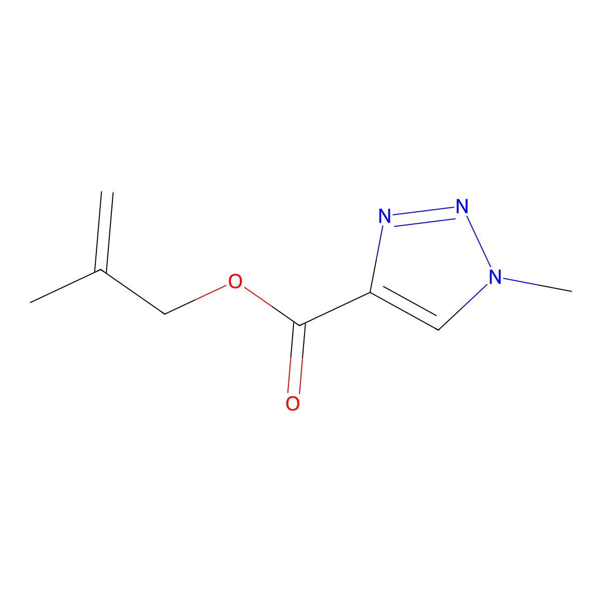 2-methylprop-2-en-1-yl 1-methyl-1H-1,2,3-triazole-4-carboxylate molecular structure, CAS 1880760-53-1