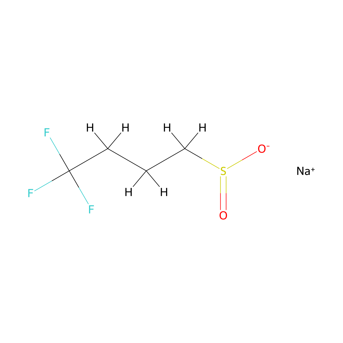 Sodium 4,4,4-trifluorobutane-1-sulfinate molecular structure, CAS 1880771-40-3