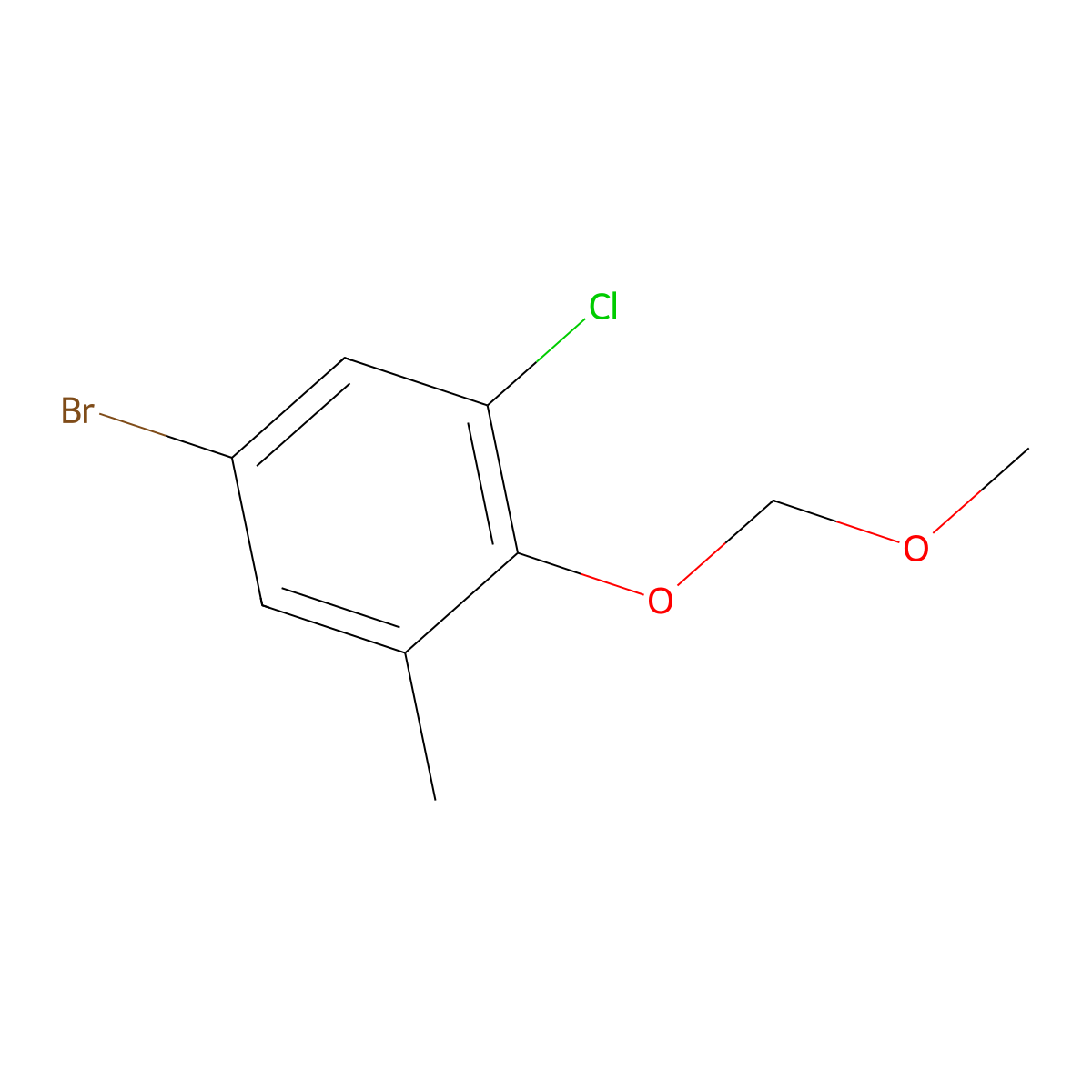 5-Bromo-1-chloro-2-(methoxymethoxy)-3-methylbenzene molecular structure, CAS 1880779-11-2