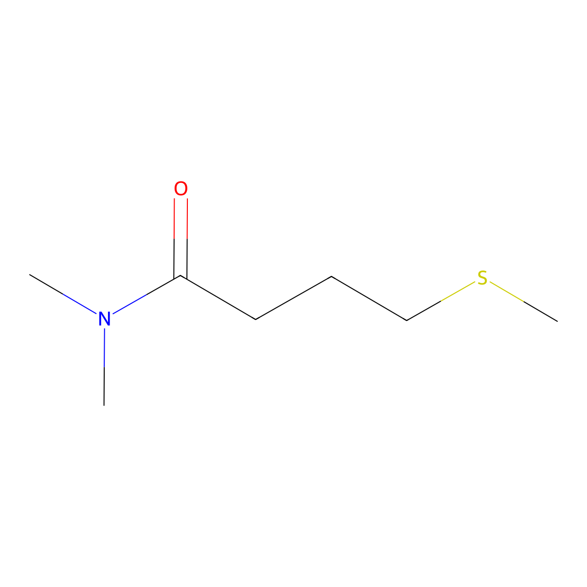N,N-dimethyl-4-(methylsulfanyl)butanamide molecular structure, CAS 1880785-14-7