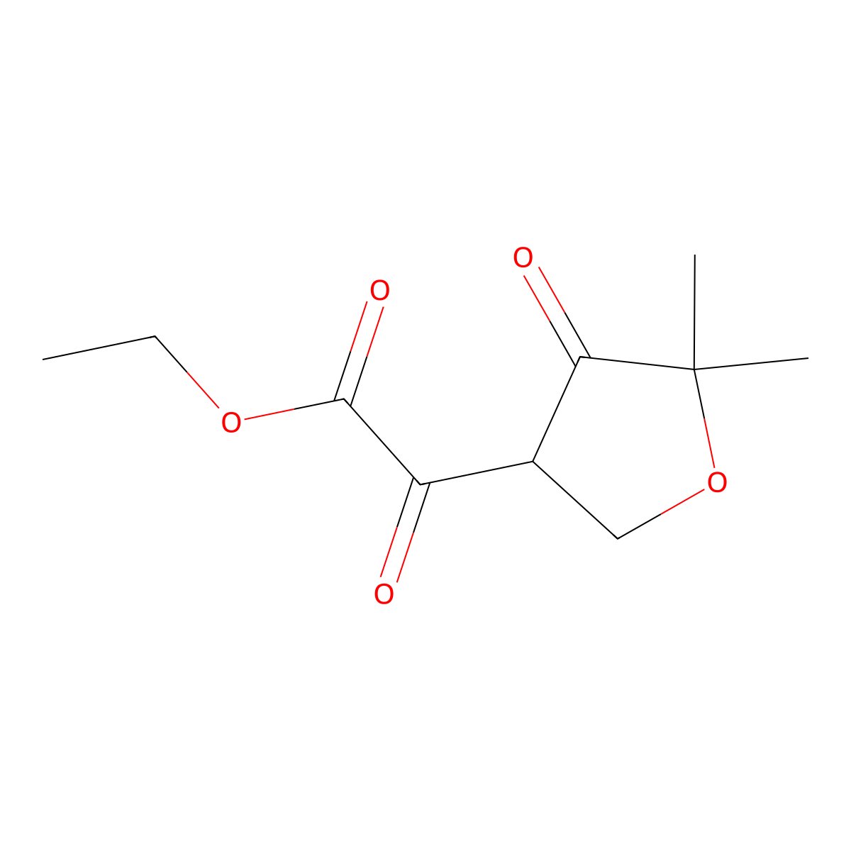 Ethyl 2-(5,5-dimethyl-4-oxooxolan-3-yl)-2-oxoacetate molecular structure, CAS 1880830-14-7
