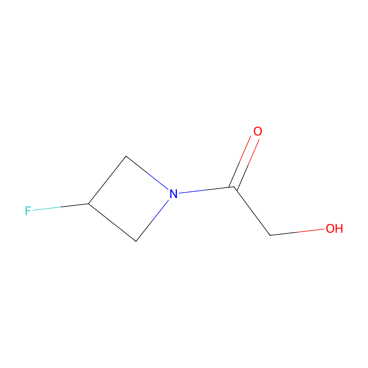 1-(3-Fluoroazetidin-1-YL)-2-hydroxyethan-1-one molecular structure, CAS 1880846-17-2
