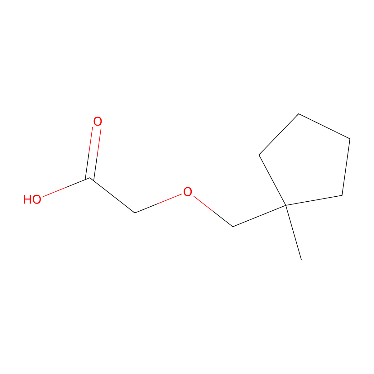 2-[(1-Methylcyclopentyl)methoxy]acetic acid molecular structure, CAS 1880856-30-3