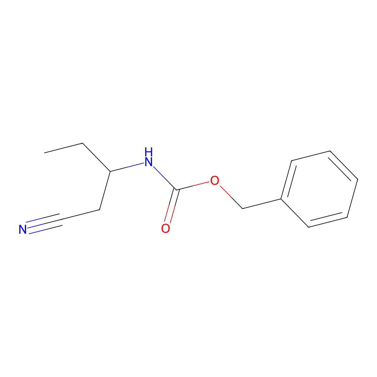 benzyl N-(1-cyanobutan-2-yl)carbamate molecular structure, CAS 1880857-38-4